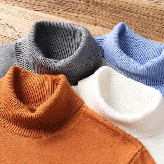New Autumn Winter Men's Warm Turtleneck Sweater High Quality Fashion Casual Comfortable Pullover Thick Sweater